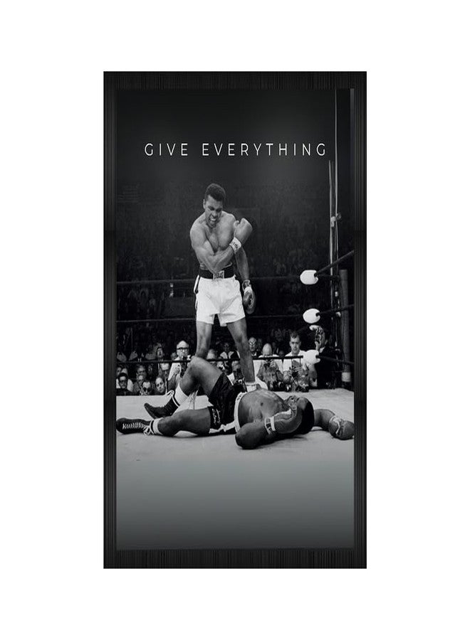 CodersParadise Boxing Legend Motivational Poster Frame | Premium A4 Framed Wall Art for Bedroom, Office & Gym | “Give Everything” Inspirational Athlete Decor for Fighters & Sports Fans - Image 1